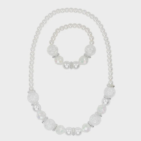 Snow Princess Necklace & Bracelet Set