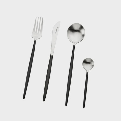 Piper Black Cutlery Set 16Pc