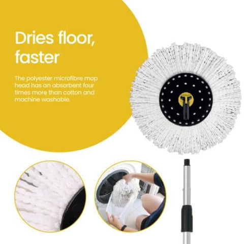 White Magic Professional Microfibre Mop Head