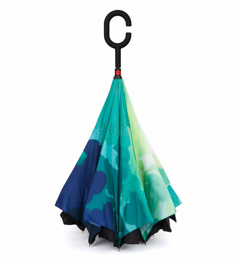 Reversible Umbrellas-Green & Blue Camoflauge