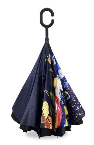 Reverse Umbrella With Sun Safe Upf50 - Red Tailed Black Cockatoo | By Dani Till
