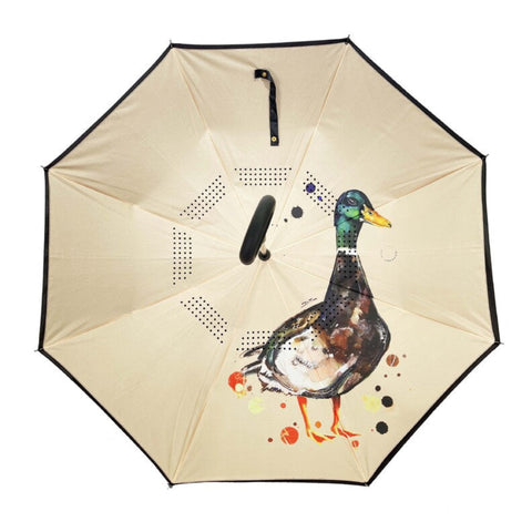 Reverse Umbrella With Sun Safe Upf50 - Mallard Duck | By Dani Till