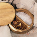 Icon Chef Salt Pig DUO with dia 12.5cm - Acacia Wood