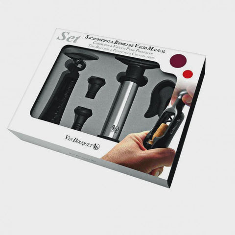 Corkscrew & Vacuum Pump Set