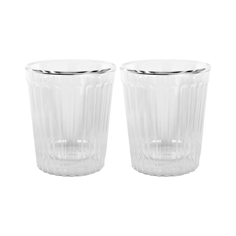 Rigato Double Wall Glass - Set of 2, (2 Sizes)