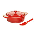 Camembert Baker with Cheese Spreader - Red