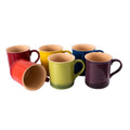 Macaron Vivid 6pc Mug Set - Bordeaux / Red / Yellow / Apple / Blue / Plum