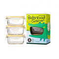 3Piece Baby Food Container Set Rectangular 150ml