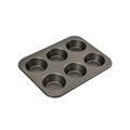 6 Cup Non-Stick Large Muffin Pan 35X26cm / 9X4m