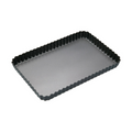 Loose Base Fluted Rectangular Flan/Quiche Pan 31X21X3.5Cm