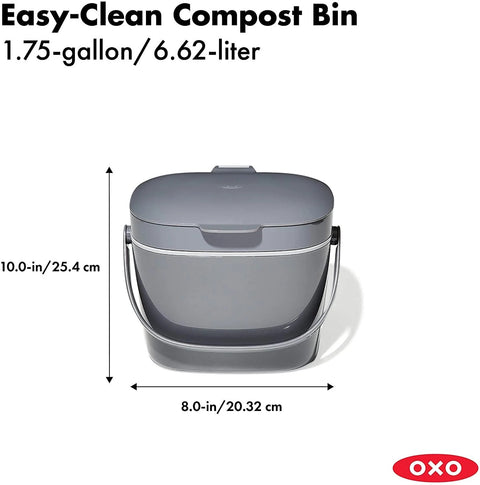 Easy-Clean Compost Bin - Charcoal