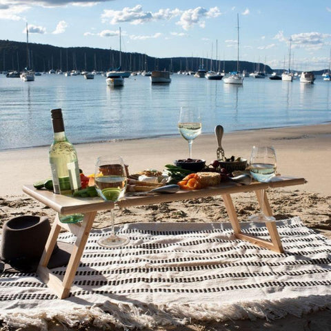 Folding Picnic Table Rectangular Large - Rubberwood