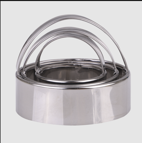 Stainless Steel Plain Scone Cutters With Handle Set 3