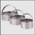 Stainless Steel Plain Scone Cutters With Handle Set 3