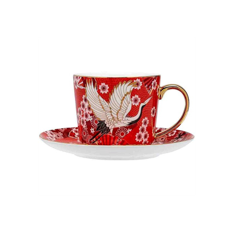 Osaka Red Cranes Cup & Saucer