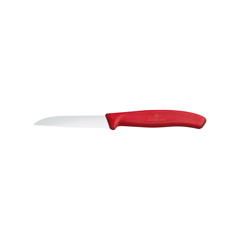 Swiss Classic Paring Knife, 8cm, Drop Point, Wavy Edge - 2 Colors