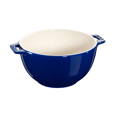 Ceramic Round Salad Bowl Blue - 18cm