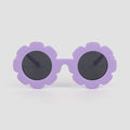 Mini Sunflower Print Sunglasses-Lilac