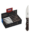 Jumbo Steak Knife with Stainless-Steel Blade and Treated Brown Polywood Handle 5"