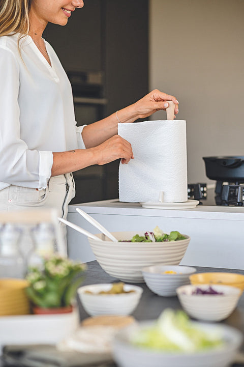 Roll & Tear Universal kitchen roll holder Milk - White