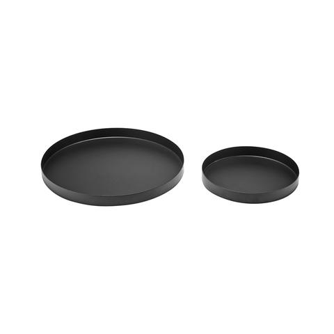 Aurora Matte Black 2pk Serving Tray