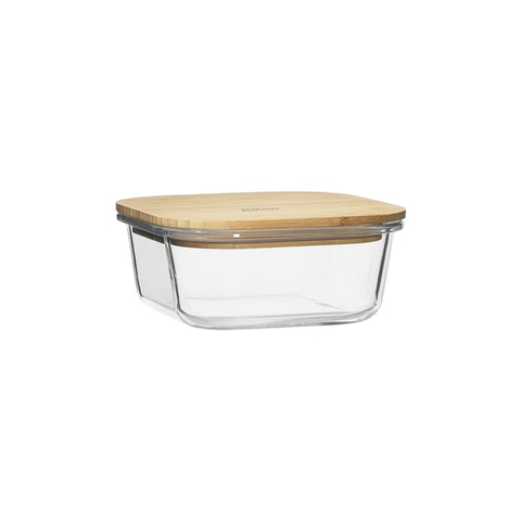 Nourish Square Storage With Bamboo Lid 15cm
