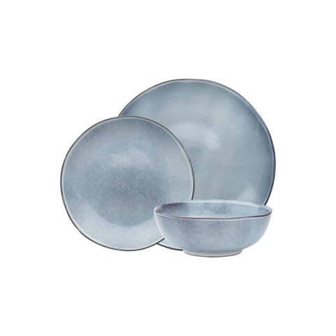 Rustic 12 Piece Dinner Set Denim