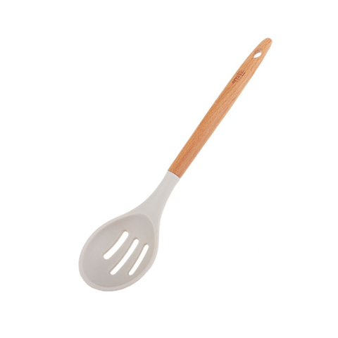 Silicone Slotted Spoon With Beechwood Handle