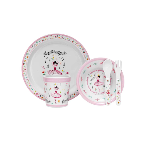 Ballerina 5 Piece Kids Dinner Set