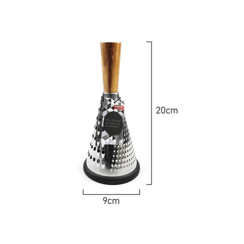 Acacia Wood Handle And Stainless Steel Non Slip Grater - 20Cm