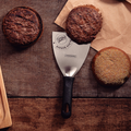 Churrasco Black Burger Spatula with Stainless-Steel Blade and Black Polypropylene Handle 4"