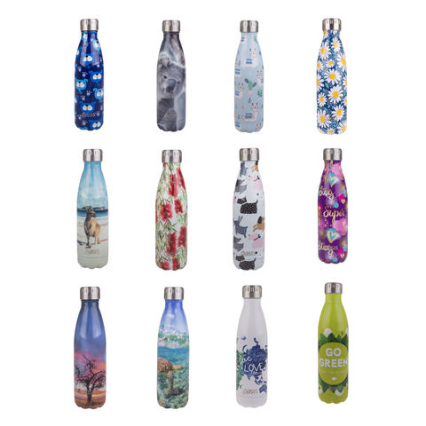 Stainless Steel Double Wall Insulated Drink Bottle 500ml - 12 Colors