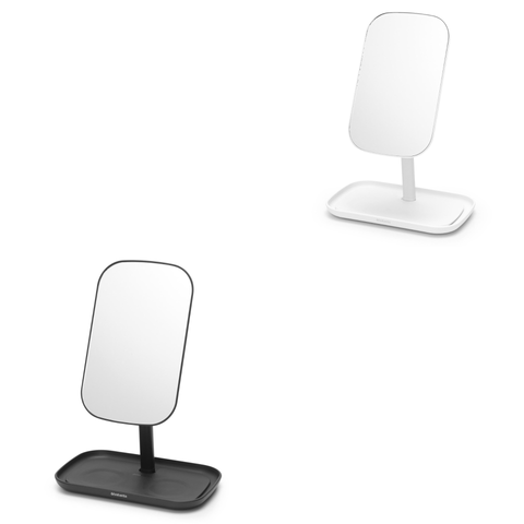 Mirror with Storage Tray White
