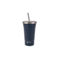 Oasis Smoothie Tumblers 500ml Stainless Steel Double Wall Insulated Tumbler  W/Straw / Black
