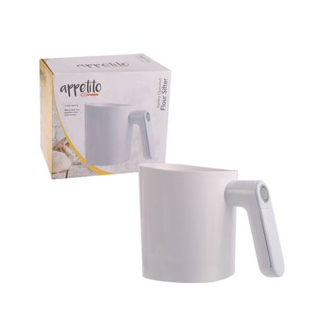 Battery Operated 4 Cup Flour Sifter - White