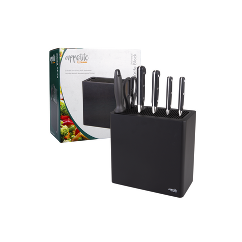 Rectangle Universal Knife Block - Matte Black