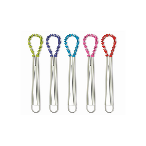 Silicone Sauce Whisk Stainless Steel 5 Asst Colours