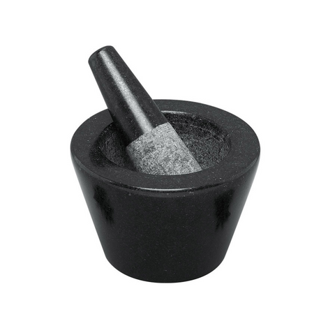 Mini Conical Black Mortar/Pestle 13cm - Black