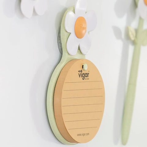 White Magic Vigar Florganic Notebook With Suction + Magnet Clip 2Pc Set