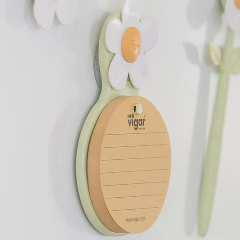 White Magic Vigar Florganic Notebook With Suction + Magnet Clip 2Pc Set