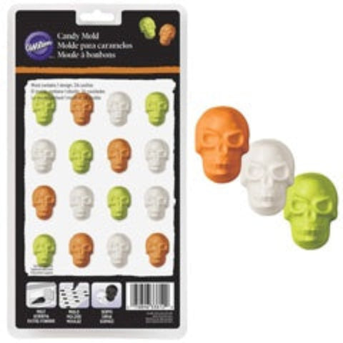 Mini Skulls Plastic Candy Mould