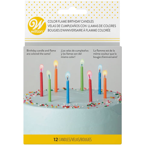 12 piece Colourflame Candle Set