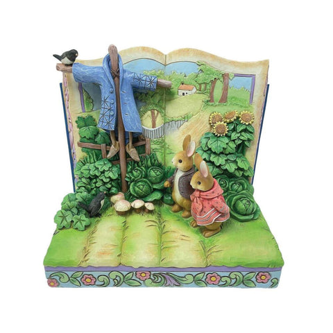 Beatrix Potter By Jim Shore - 13.5Cm/5.3" Peter & Benjamin By Scarecrow Storybook