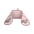 Pimpernel Wrendale Double Oven Gloves - Pink Rabbit