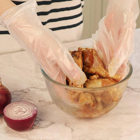 White Magic Eco Basics Compostable Gloves Large 100Pcs