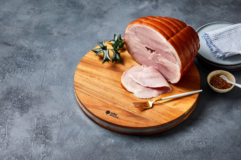 Stockton Display & Cutting Board with Stainless Steel Band