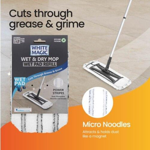 White Magic Wet & Dry Mop Wet Pad Refill