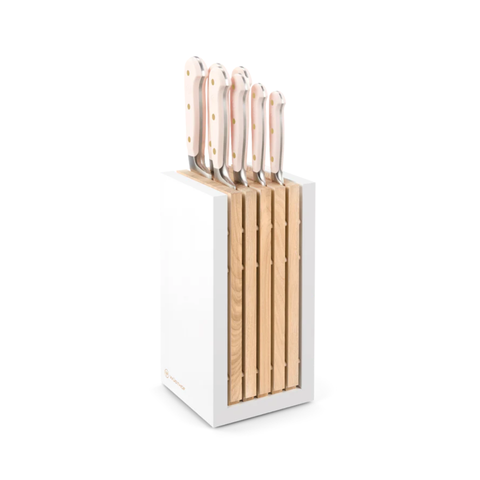 Pink Himalayan Knife Block Set 8 Pieces