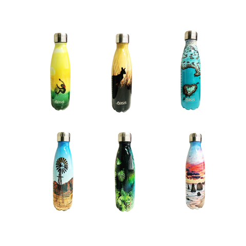 Stainless Steel  Hydrations Double Wall Insulated  Drink Bottle 500Ml Australiana Series - 6 Colors