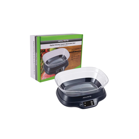 Digital Scale With Bowl & Backlight Display 1g/5Kg - Black